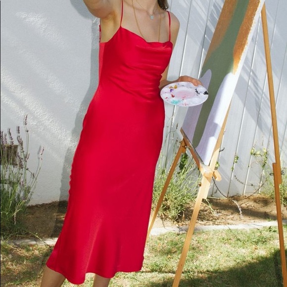 Urban Outfitters Dresses & Skirts - ⚡️SOLD⚡️UO Red Cowl Neck Dress
